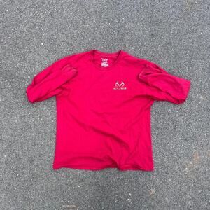 Real Tree Red Camo Long Sleeve Shirt XL Y2K Streetwear Hunting Outdoor Wear